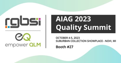 RGBSI & Empower QLM Platinum Sponsor Exhibitor AIAG 2023 Quality Summit